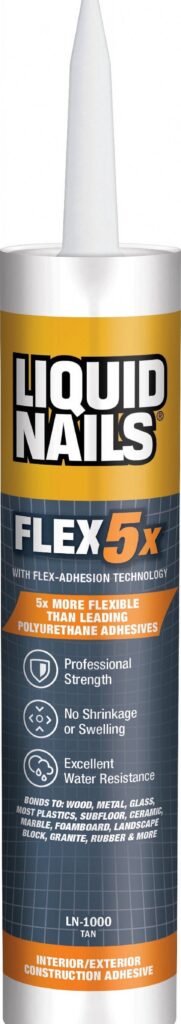 Liquid Nails Flex 5x Interior & Exterior Construction Adhesive (10 oz) t6c9k