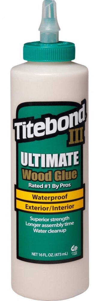 Titebond III Ultimate Wood Glue, Waterproof Interior and Exterior Adhesive (Tan, 16 oz) pg89w