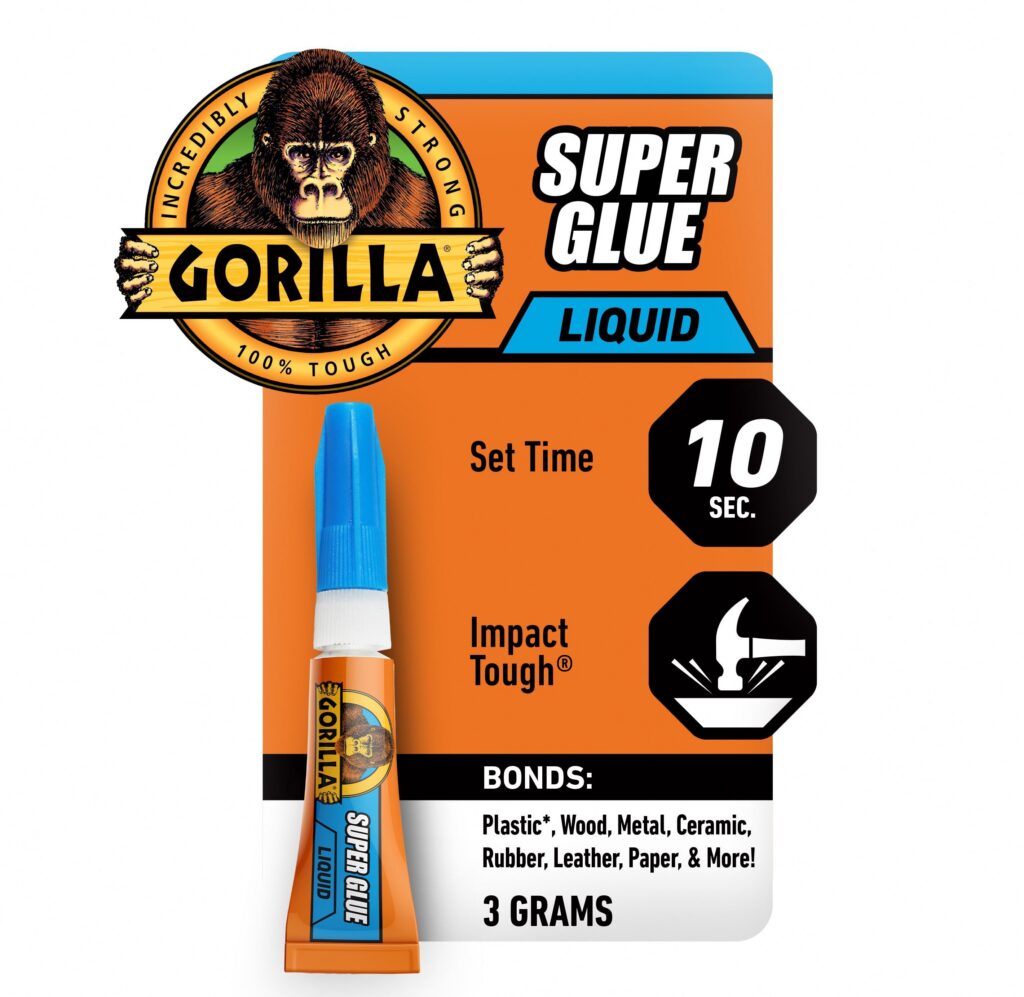 Gorilla Super Glue Impact-Tough Adhesive for Multi-Surface Repairs (Clear, 0.1 oz) pmx3g