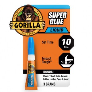 Gorilla Super Glue Impact-Tough Adhesive for Multi-Surface Repairs (Clear, 0.1 oz) pmx3g