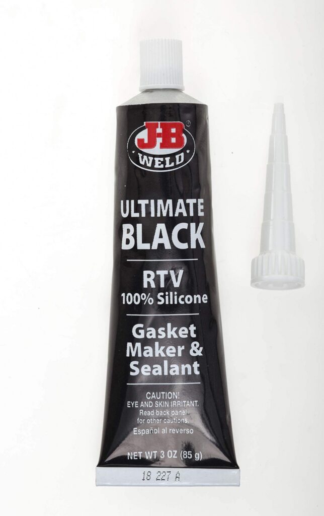 J-B Weld 31319 RTV Silicone Sealant Heavy-Duty Waterproof Adhesive (Black, 3 oz) vt8dn