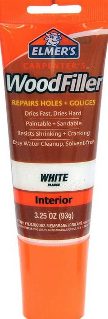 Elmer's Carpenter's Wood Filler, Paintable and Sandable Repair Compound (White, 3.25 oz, 3 Pack) agah6