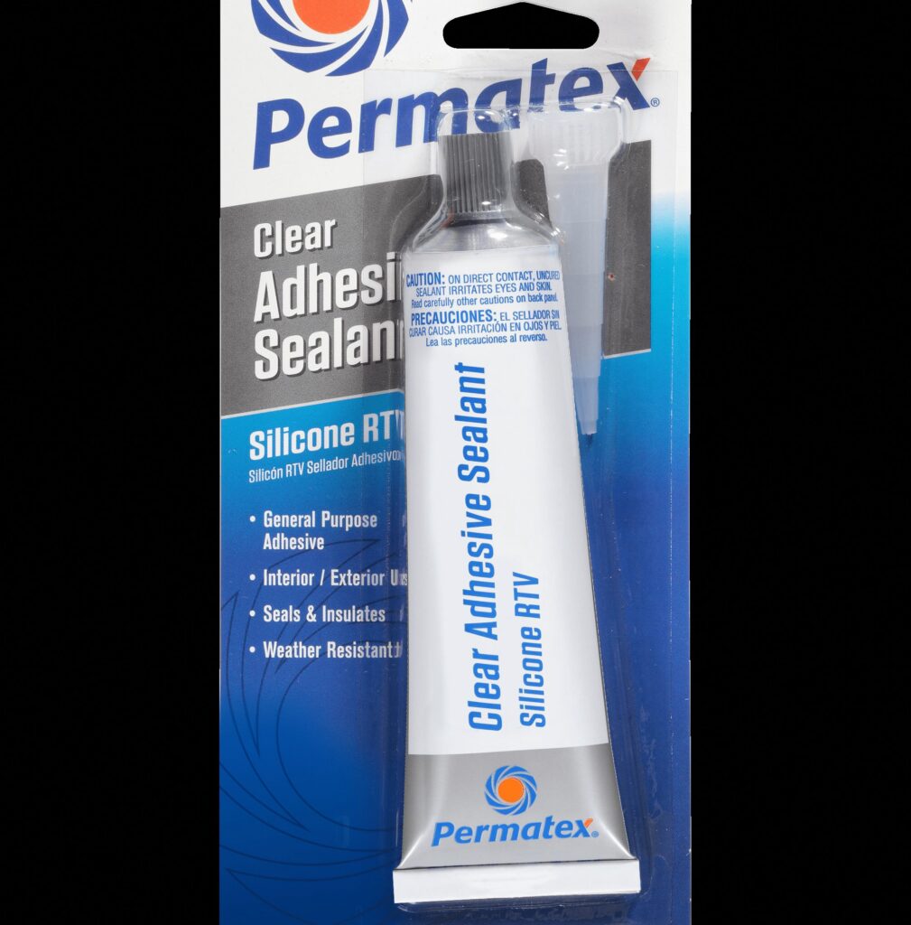 Permatex 75151 Clear RTV Silicone Adhesive Sealant (Clear, 3 oz) bwc4a