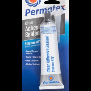 Permatex 75151 Clear RTV Silicone Adhesive Sealant (Clear, 3 oz) bwc4a