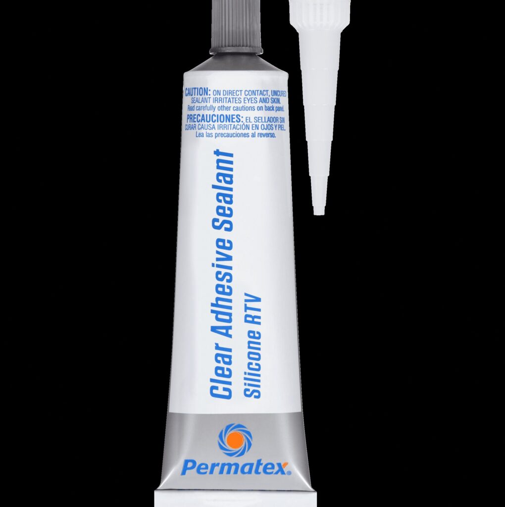 Permatex 75151 Clear RTV Silicone Adhesive Sealant (Clear, 3 oz) bwc4a