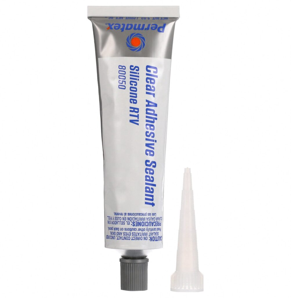 Permatex 75151 Clear RTV Silicone Adhesive Sealant (Clear, 3 oz) bwc4a