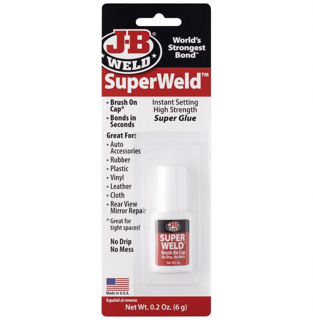 J-B Weld Super Weld Glue High-Strength Instant Adhesive (Clear, 0.2 oz) xrv8v