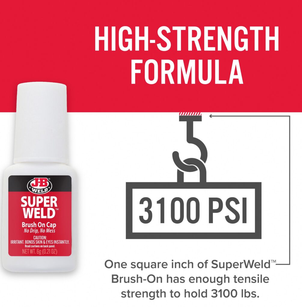 J-B Weld Super Weld Glue High-Strength Instant Adhesive (Clear, 0.2 oz) xrv8v