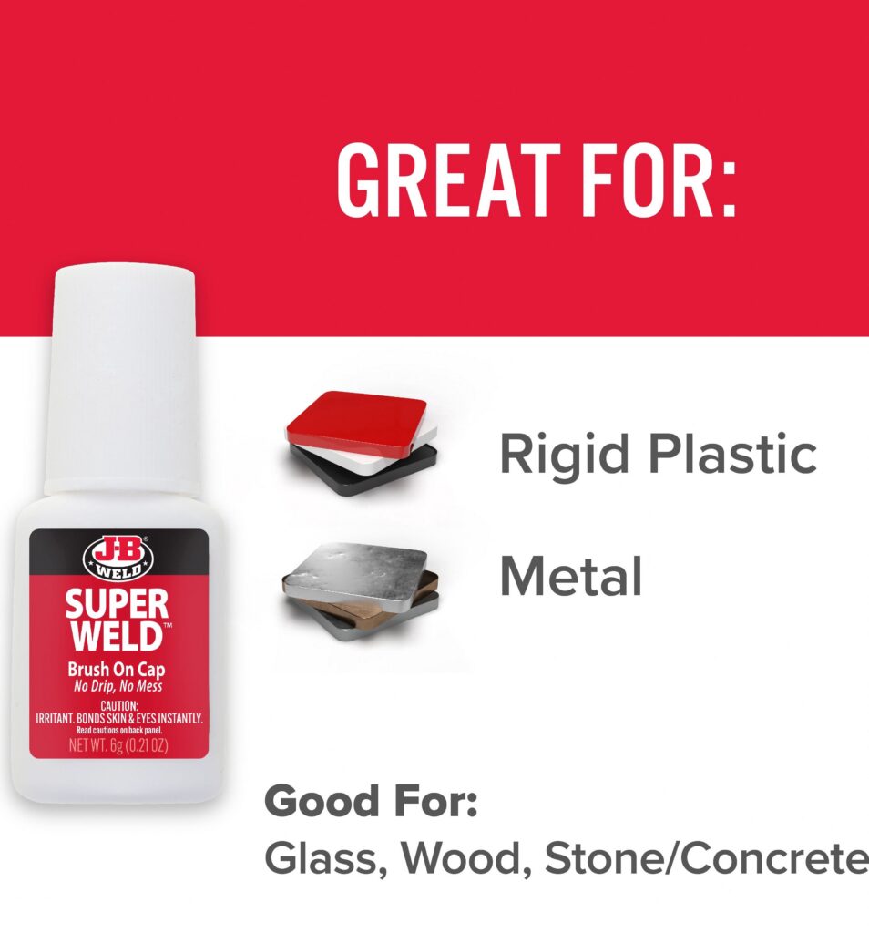 J-B Weld Super Weld Glue High-Strength Instant Adhesive (Clear, 0.2 oz) xrv8v