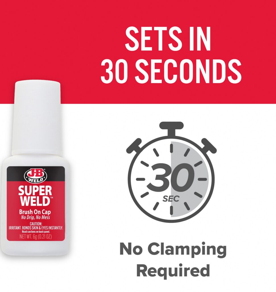 J-B Weld Super Weld Glue High-Strength Instant Adhesive (Clear, 0.2 oz) xrv8v