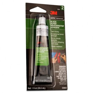 3M Super Weatherstrip Adhesive, Heavy-Duty Waterproof Bonding Agent (Black, 1 oz) knbj6
