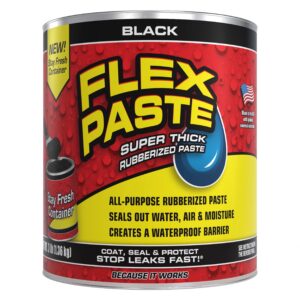 Flex Seal Super Thick Rubberized Paste, Waterproof Sealant for Repairs (Black, 26 fl oz) v428e