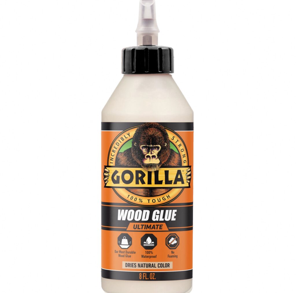 Gorilla Ultimate Waterproof Wood Glue, Heavy-Duty Adhesive for Indoor and Outdoor Projects (Natural, 8 oz) dg7wd