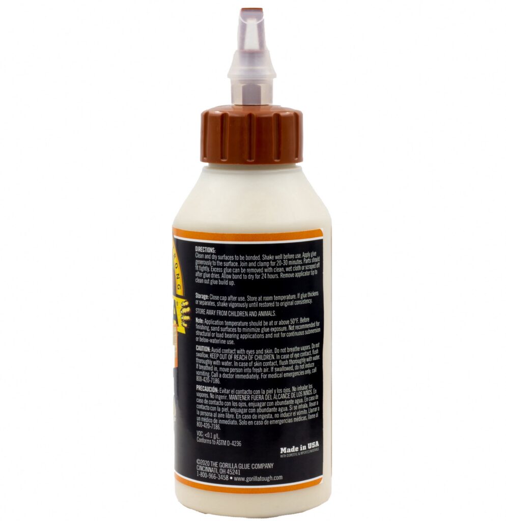 Gorilla Ultimate Waterproof Wood Glue, Heavy-Duty Adhesive for Indoor and Outdoor Projects (Natural, 8 oz) dg7wd