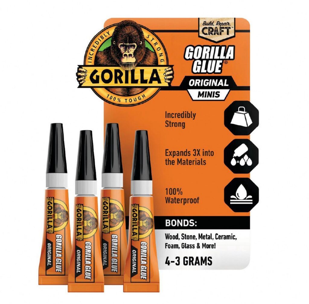 Gorilla Glue Original Polyurethane Adhesive (Brown, 0.44 oz, 4 Pack) qhj95