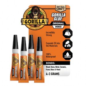 Gorilla Glue Original Polyurethane Adhesive (Brown, 0.44 oz, 4 Pack) qhj95