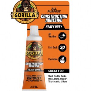 Gorilla Glue Heavy Duty Construction Adhesive (White, 2.5 oz) qf52w