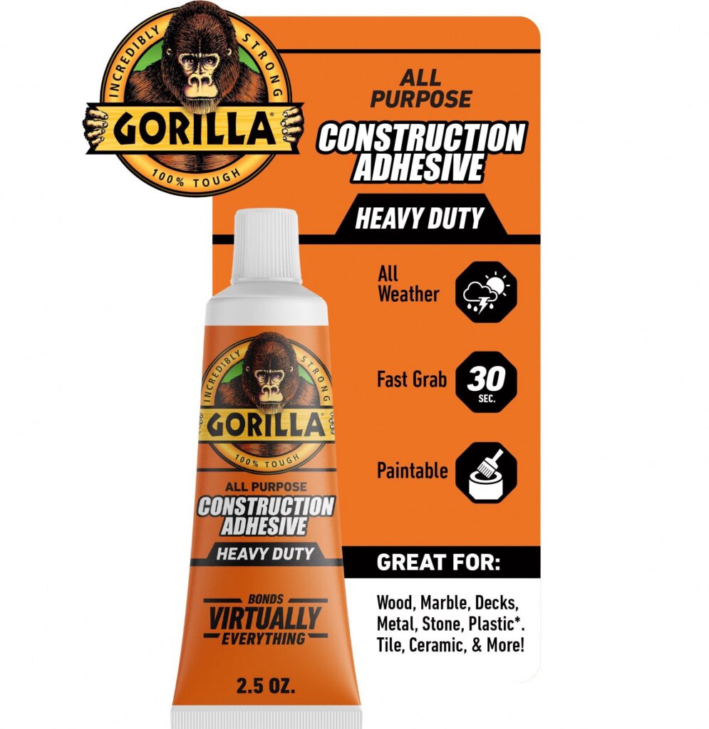 Gorilla Glue Heavy Duty Construction Adhesive (White, 2.5 oz) qf52w