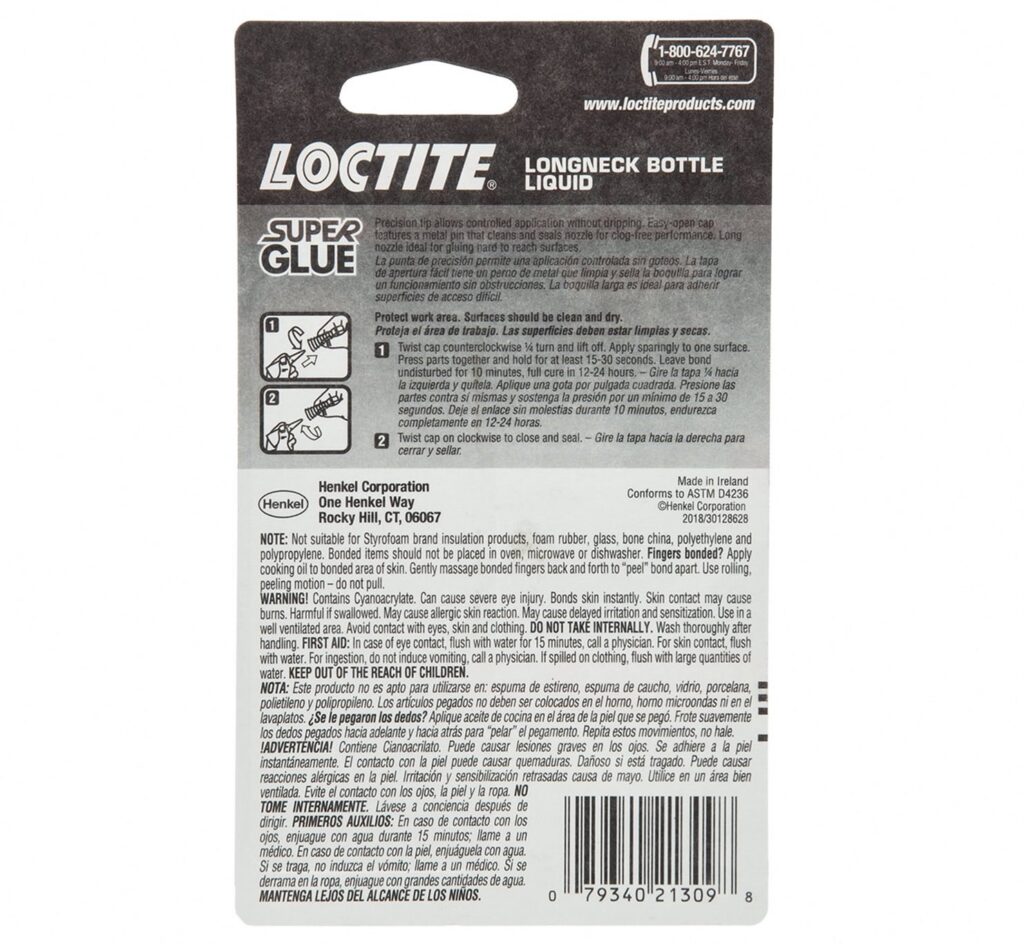 Loctite Super Glue Precision Adhesive for General Bonding (Clear, 0.2 oz, 2 Pack) 8prq4
