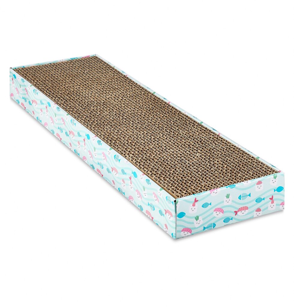 Vibrant Life Corrugated Sushi Cat Scratcher with Catnip (Multicolor, 18 in x 5 in x 1.5 in) ukbsf