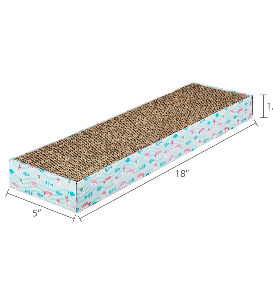 Vibrant Life Corrugated Sushi Cat Scratcher with Catnip (Multicolor, 18 in x 5 in x 1.5 in) ukbsf