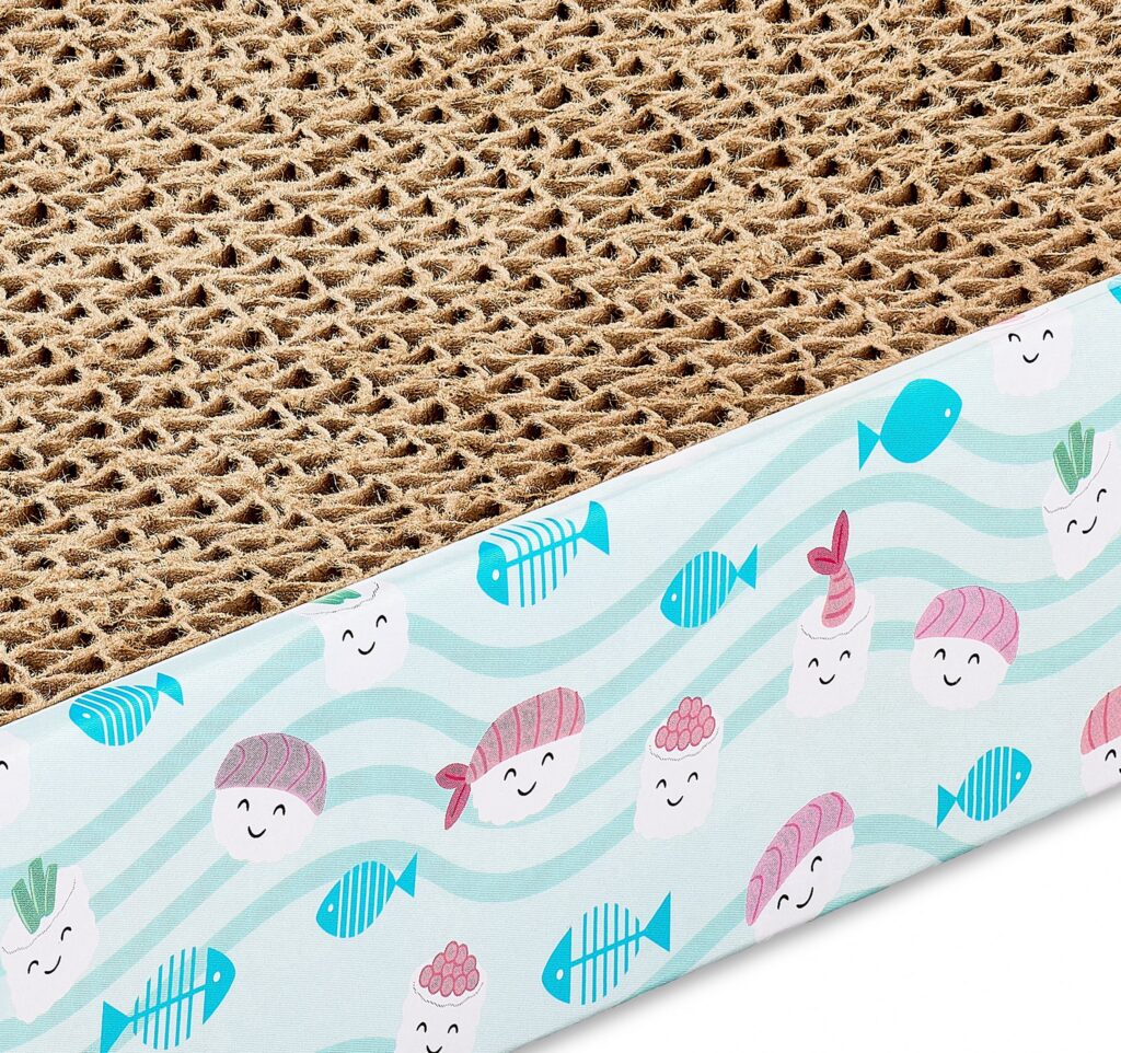 Vibrant Life Corrugated Sushi Cat Scratcher with Catnip (Multicolor, 18 in x 5 in x 1.5 in) ukbsf