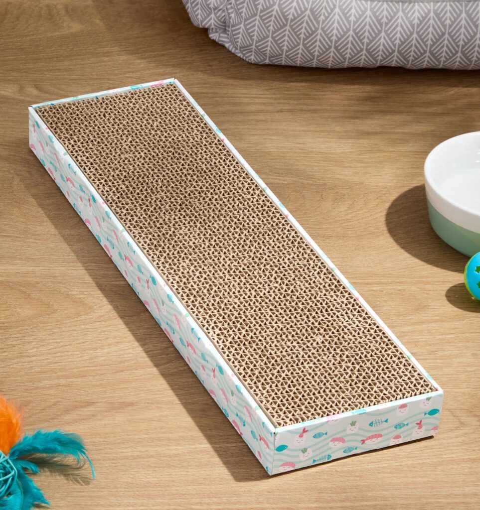Vibrant Life Corrugated Sushi Cat Scratcher with Catnip (Multicolor, 18 in x 5 in x 1.5 in) ukbsf