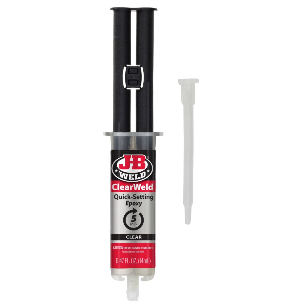 J-B Weld Clear Weld Epoxy Adhesive High-Strength Quick-Set Formula (Clear, 0.47 fl oz) m77vc