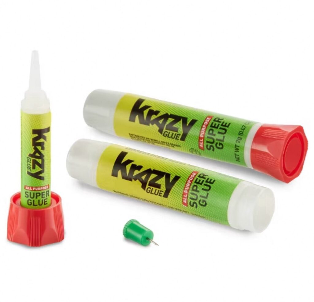 Krazy Glue All Purpose Super Glue with Precision Tip for Household Repairs (Clear, 0.1 oz, 2 Count) d3x6j
