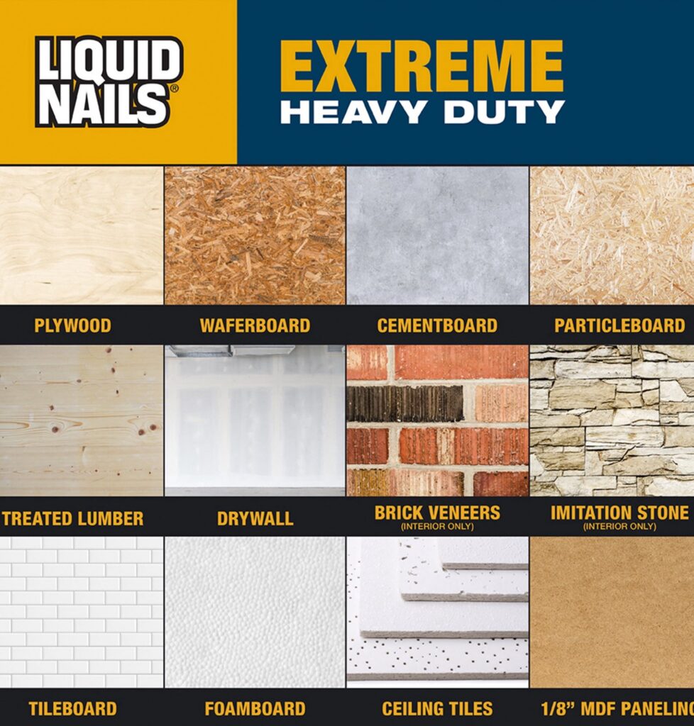 Liquid Nails Extreme Heavy Duty Construction Adhesive (White, 10 oz) gxgzt