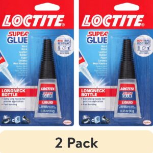 Loctite Super Glue Liquid Adhesive for Precision Repairs (Clear, 0.70 oz, 2 Pack) ev2em
