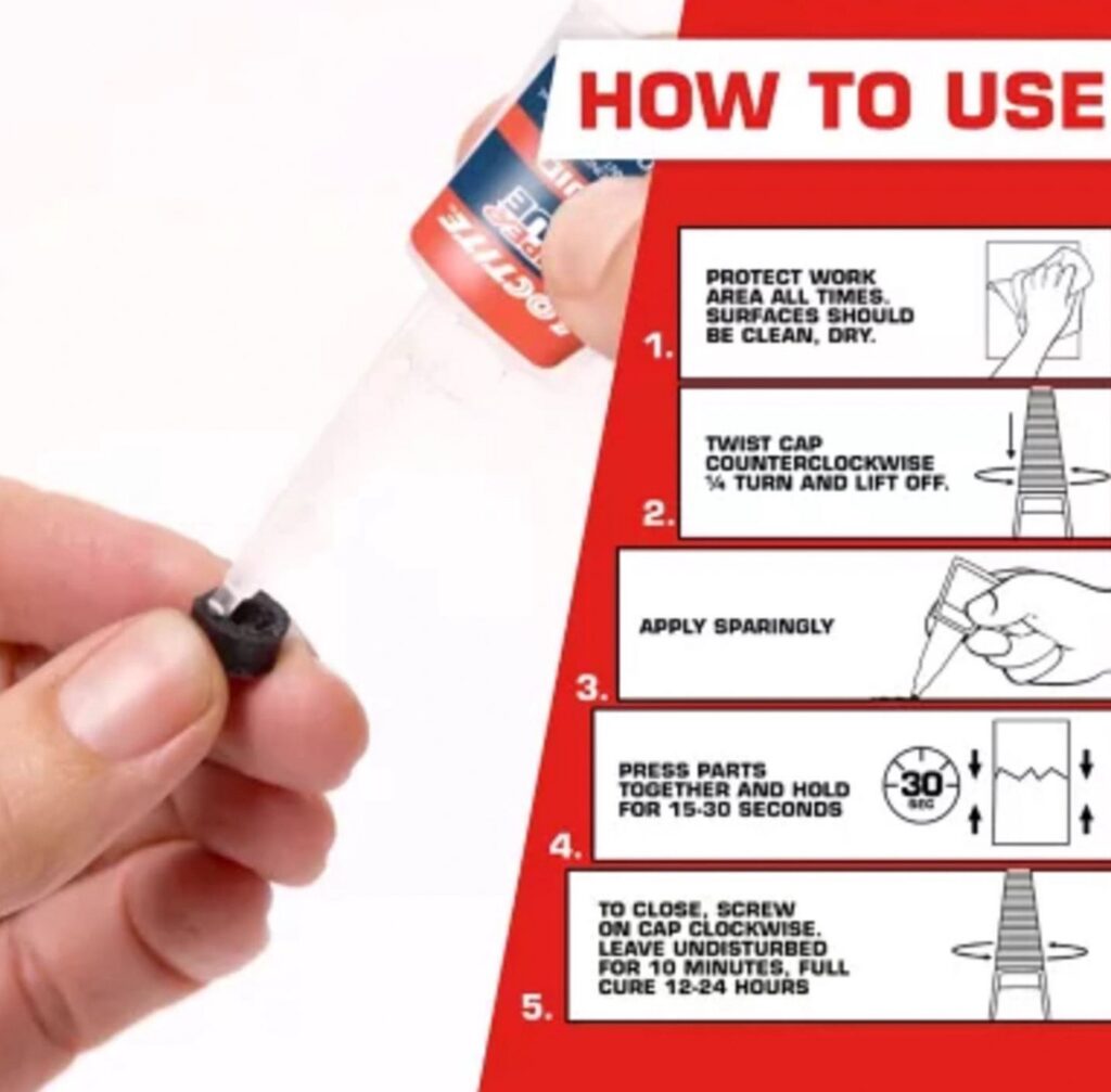 Loctite Super Glue Liquid Adhesive for Precision Repairs (Clear, 0.70 oz, 2 Pack) ev2em