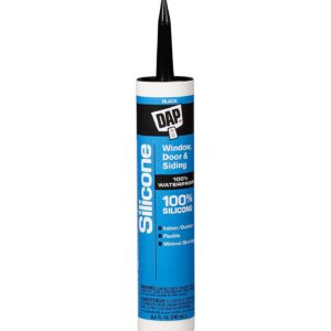 DAP Silicone Sealant Heavy-Duty Waterproof Adhesive (Black, 9.8 fl oz) 82wuj