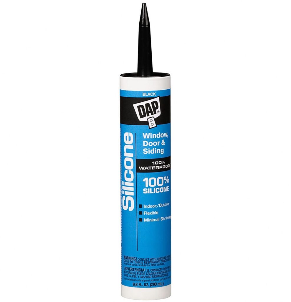 DAP Silicone Sealant Heavy-Duty Waterproof Adhesive (Black, 9.8 fl oz) 82wuj