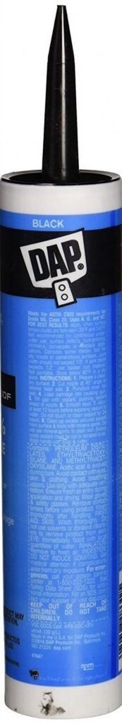 DAP Silicone Sealant Heavy-Duty Waterproof Adhesive (Black, 9.8 fl oz) 82wuj