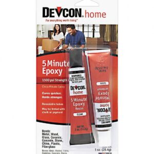 Devcon 5-Minute Epoxy Adhesive High-Strength Industrial Bonding Agent (Clear, 0.5 oz) mmv49
