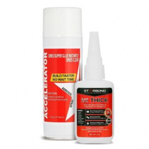 Starbond Thick CA Glue with Accelerator (Clear, 2 oz Glue and 6 fl oz Accelerator) j3wak