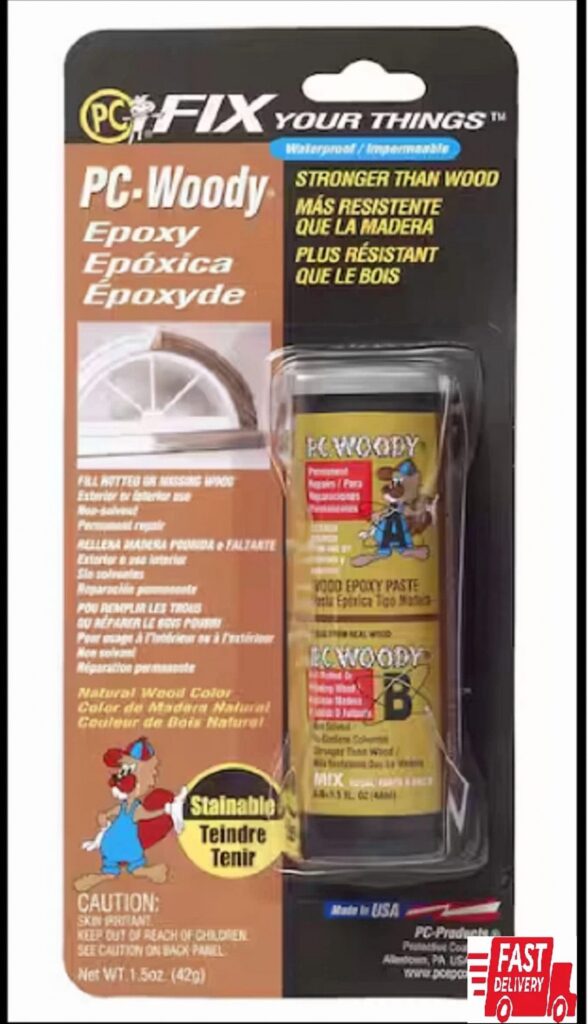 Pc-Woody Epoxy Paste Wood Filler (Tan, 1.5 oz) akui4