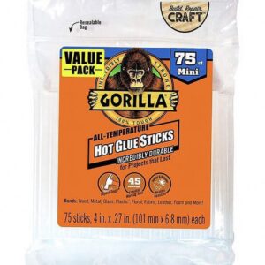 Gorilla Glue Mini Hot Glue Sticks (Clear, 150 Count) mtnc4