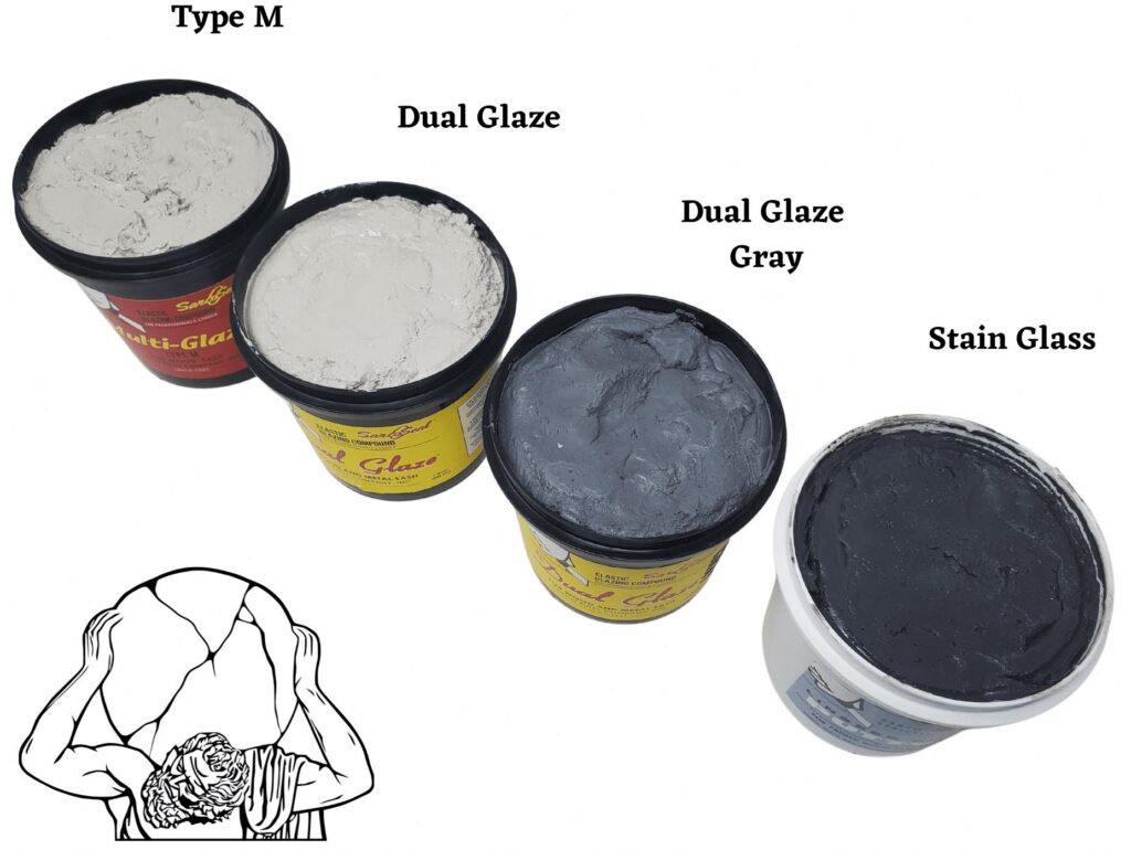 Sarco Dual Glaze Putty Window Glazing Compound for Wood and Metal (Off-White, 1 Gallon) i7z6v