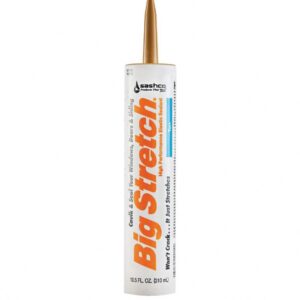 Sashco Big Stretch Acrylic Latex Caulk, Flexible and Crack-Proof Sealant (Tan, 10.5 oz) ic7ru