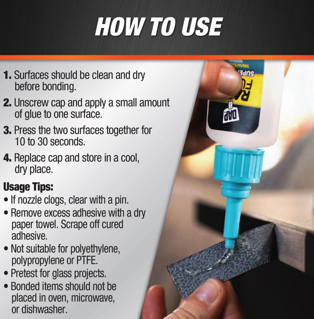 DAP RapidFuse All-Purpose Adhesive, Professional Strength Hybrid Glue for Home Repairs and Crafts (Clear, 0.85 oz) gsc2k