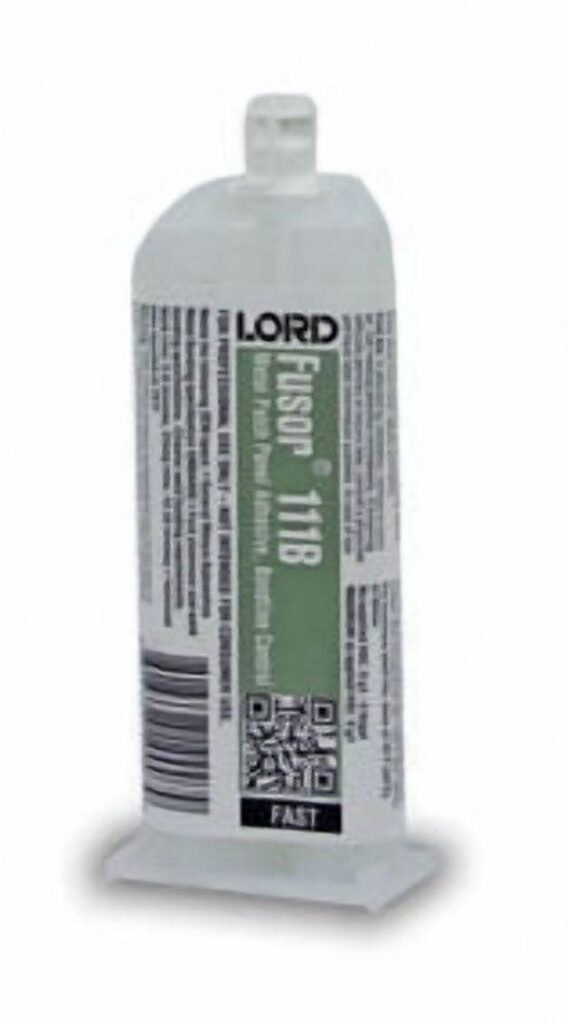 Lord Fusor 111B Metal Patch Panel Adhesive (Fast-Set) with Bondline Control (Beige to Green, 1.7 oz) 4rkdr