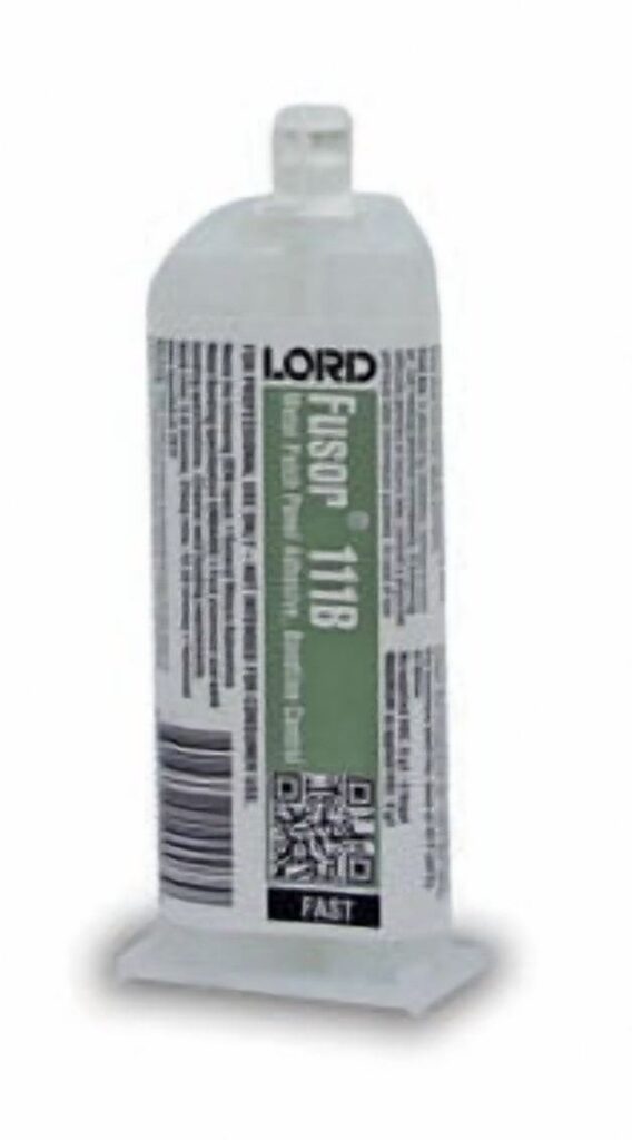 Lord Fusor 111B Metal Patch Panel Adhesive (Fast-Set) with Bondline Control (Beige to Green, 1.7 oz) 4rkdr