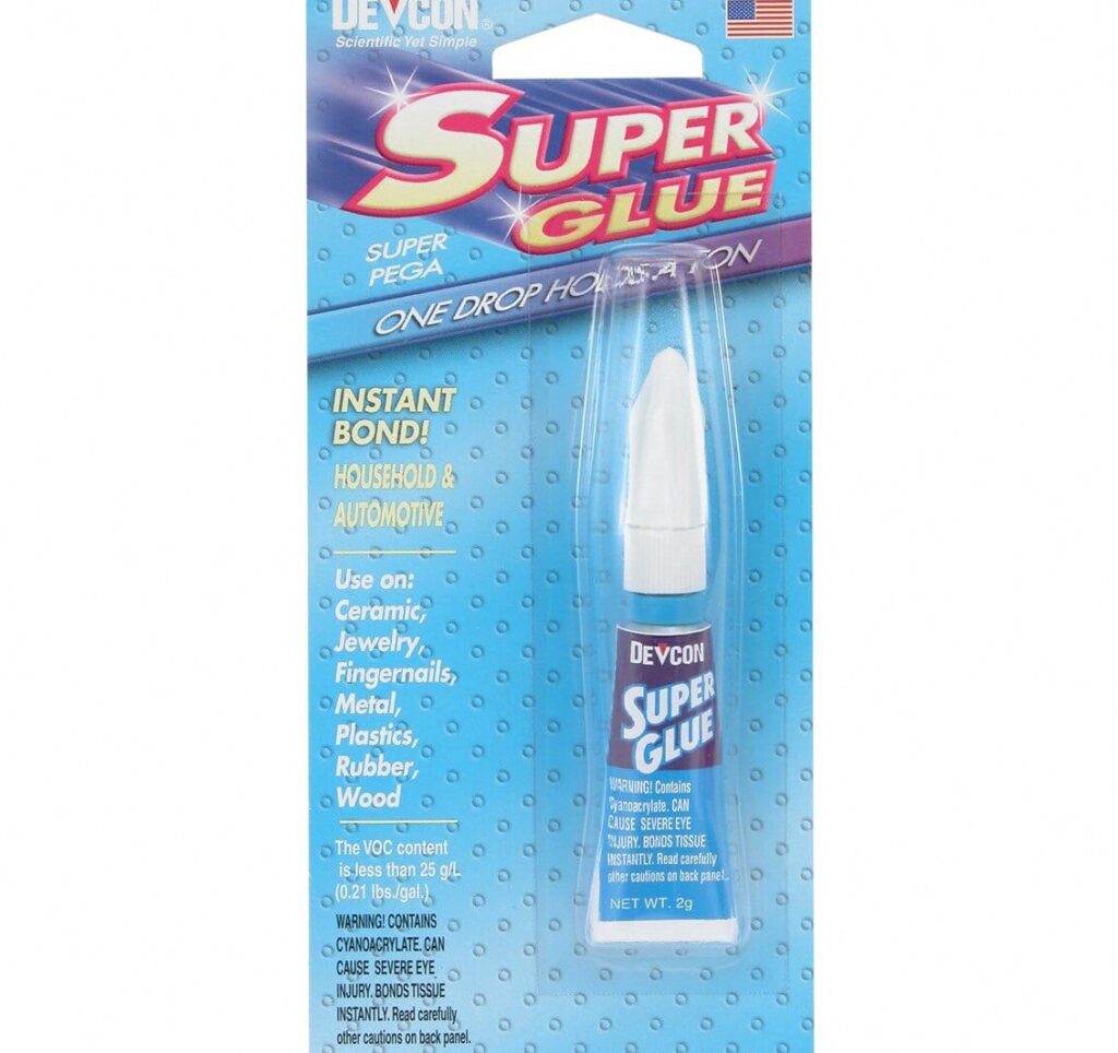Devcon 29045 High Strength Super Glue, Instant Adhesive for Metal, Plastic, and Ceramic (Clear, 0.07 oz) e4b7f