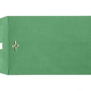 Luxpaper 6 in x 9 in Clasp Envelopes, Holiday Green (50 Pack) v96rn