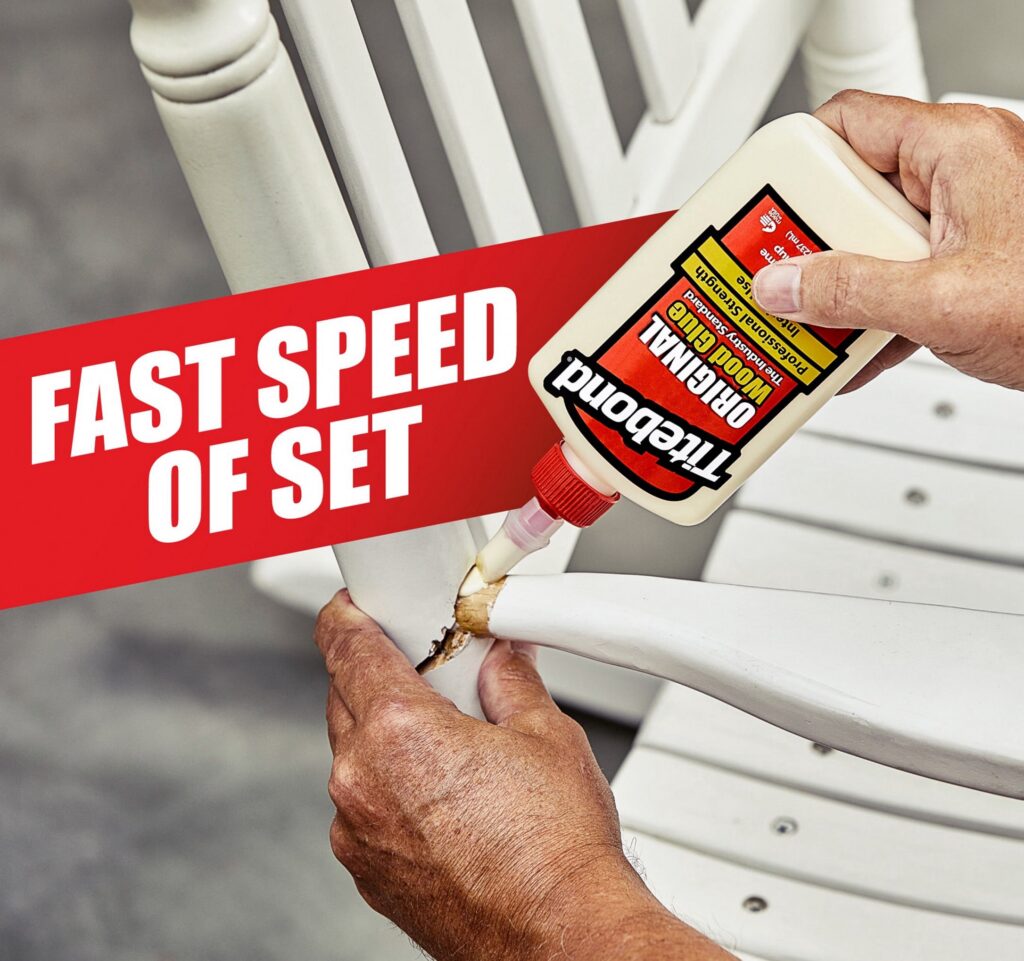 Titebond Original Wood Glue, Professional Strength Adhesive for Furniture Repair and Woodworking (Yellow, 8 oz) ze25u