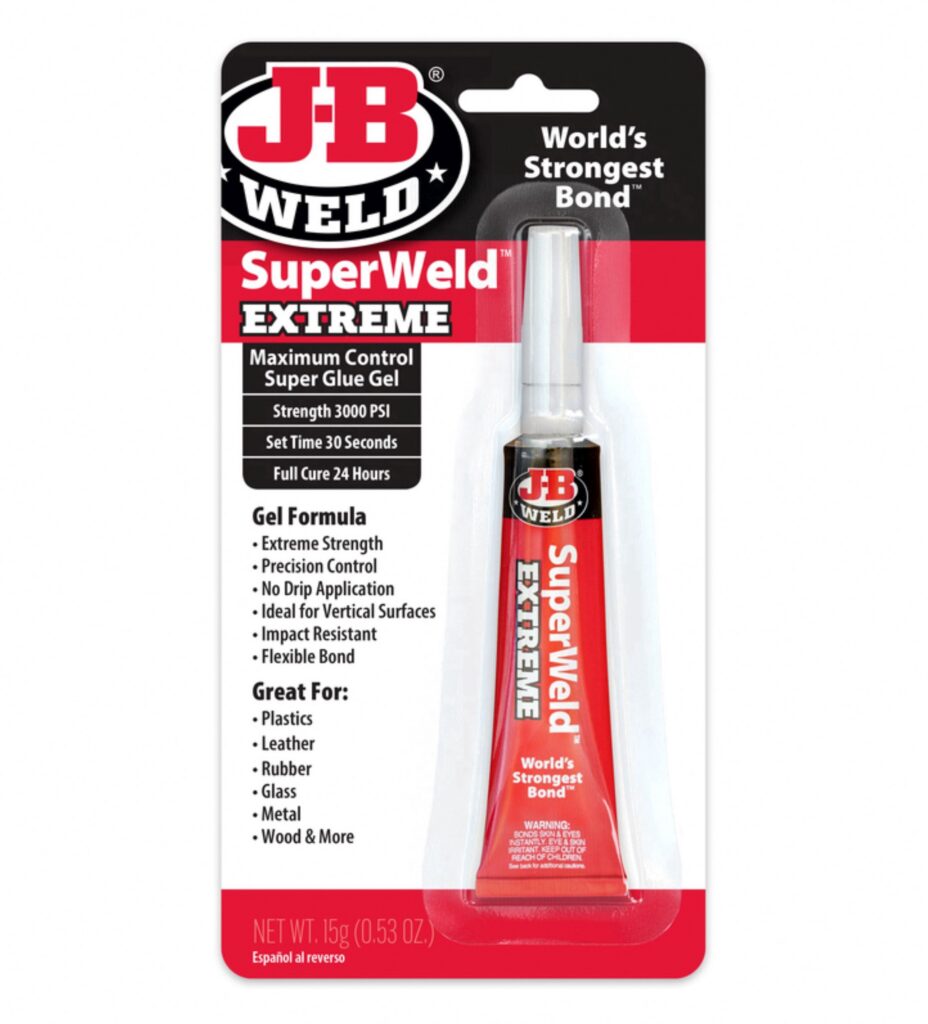 J-B Weld Super Weld Extreme Instant Adhesive Gel (Clear, 0.53 oz) n2zg5