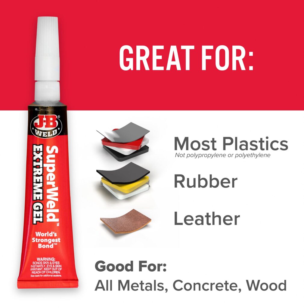 J-B Weld Super Weld Extreme Instant Adhesive Gel (Clear, 0.53 oz) n2zg5