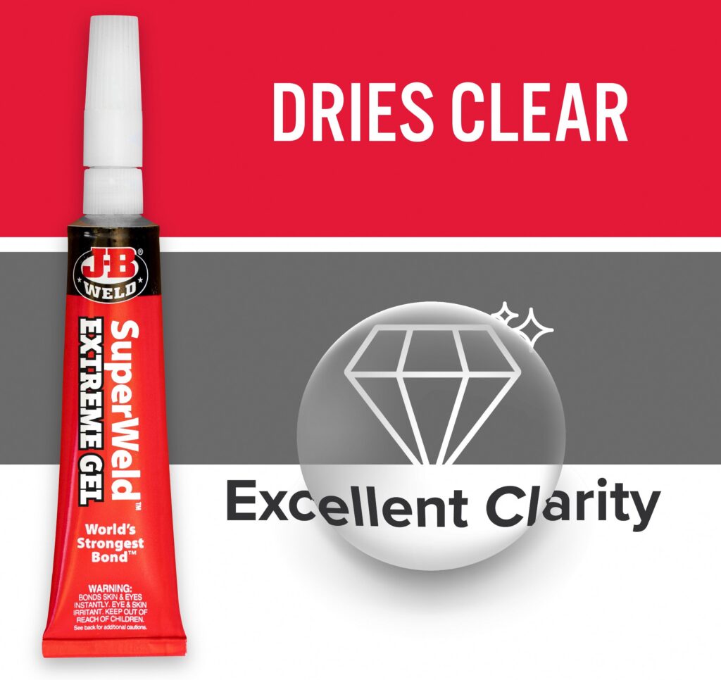 J-B Weld Super Weld Extreme Instant Adhesive Gel (Clear, 0.53 oz) n2zg5